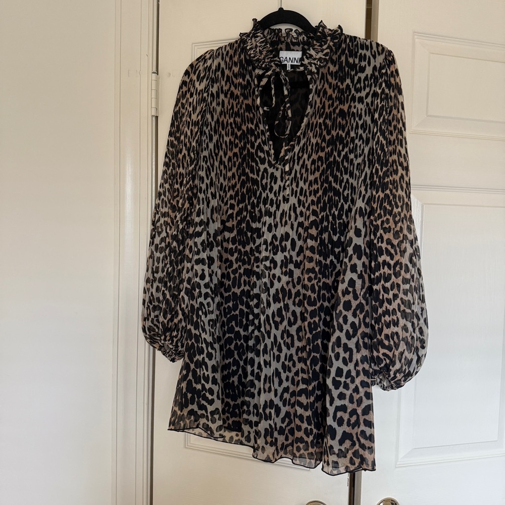 Ganni Mini Georgette Dress